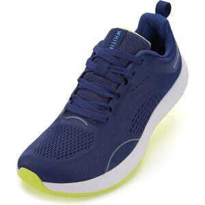 Men's Blue Zero Drop Wide Toe Box Running Soft Mesh Shoes